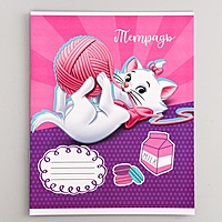Тетрадь 12 листов, клетка, "Кошечка Мари", 5 видов МИКС, Коты-аристократы