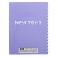 Тетрадь А4 80л кл на греб NEWtone PASTEL Лаванда облож мел карт глянц 62009