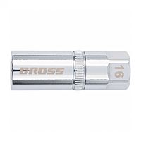 Головка свечная Gross 13187, 12-ти гранная, магнитная, 1/2", 14 мм