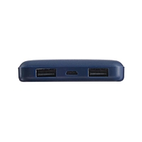 Внешний аккумулятор Crown CMPB-604, 10000 мАч, 2 USB, 2 А, синий