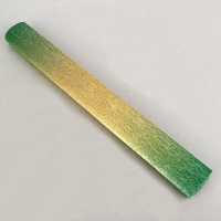 Бумага гофрированная 801/2 золотисто-зеленый металл, 50 см х 2,5 м