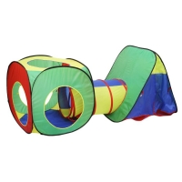 Игровая палатка "Геометрические фигуры" с туннелем, разноцветная