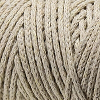 Шнур для вязания без сердечника 100% хлопок, ширина 3мм 100м/200гр (2043 льняной)
