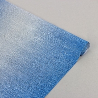 Бумага гофрированная 802/2 серебро-голубой лед металл, 50 см х 2,5 м