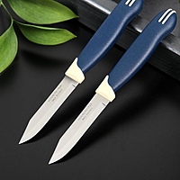 Нож кухонный Tramontina Multicolor, для овощей, лезвие 8 см, цена за 2 шт
