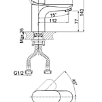 Смеситель для раковины D&K Venice Baciano DA1032101 хром