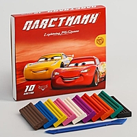 Пластилин 10 цветов 150 г «Чемпион», Тачки