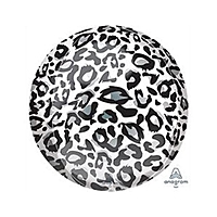Шар фольгированный 16" 3D сфера " Снежный барс. Сафари" 1209-0386