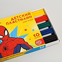 Пластилин мягкий  «Детский», 10 цветов, 150 г, Человек-паук