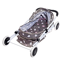 Коляска универсальная для кукол, с сумкой, с корзиной, металлический каркас