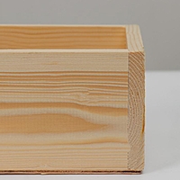 Кашпо деревянное 14.5×12.5×9 см Элегант, натуральный Дарим Красиво