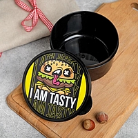 Ланч бокс круглый "I AM TASTY", 500 мл