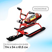Снегокат Snowdrive СНД3/SD22 велоруль цвет красный/черный