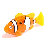Аквариумная рыбка «Клоун», плавает в воде, с декорациями