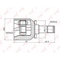 LYNXauto CI4601 ШРУС внутренний | перед прав/лев |