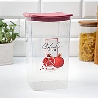 Банка для хранения сыпучих продуктов "Живи ярко. Гранаты" 1,9 л