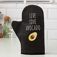 Варежка-прихватка "Avocado" 20х28см,саржа, 100% х/л, ватин 250г/м2