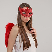 Карнавальный набор "Красный ангел"  крылья, маска
