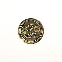 Монета знак зодиака "Водолей", диам 2,5 см
