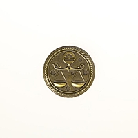 Монета знак зодиака "Весы", диам 2,5 см
