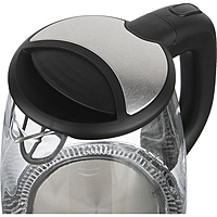 Чайник HOTTEK HT-960-005, 2200 Вт, 1.7 л, стекло, подсветка, чёрный/металл