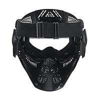 Очки-маска для езды на мототехнике, разборные, визор прозрачный, козырек, черный