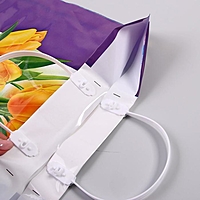 Пакет " Нежные тюльпаны", полиэтиленовый с пластиковой ручкой, 38х44 см, 90 мкм