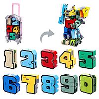 Игровой набор «Робоцифры», трансформируется, в чемодане от 0 до 9, цвет розовый