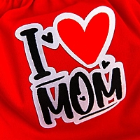 Трусики-подгузник, многоразовый "Я люблю маму", цвет красный