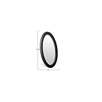 Зеркало «Люнетта», 750 × 1360 мм, гладкое, экокожа, цвет коричневый