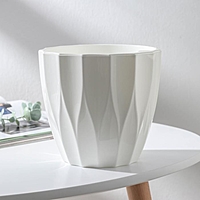 Кашпо "Флюте" со вставкой 1,9л, цвет белый