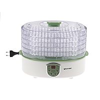 Сушилка для овощей и фруктов Kitfort KT-1902, 250 Вт, 5 ярусов, бело-зелёная