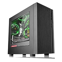Корпус Thermaltake Versa H18 Window, без БП, mATX, Mini-Tower, черный