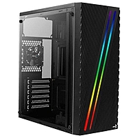 Корпус Aerocool Streak-A-BK-v1, без БП, ATX, Midi-Tower, черный