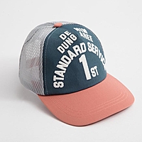 Бейсболка для мальчиков MINAKU,цв.зеленый/корал,р-р 52 см