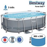 Бассейн 305x200x84см фильтр-насос диспенсер 5614А Bestway