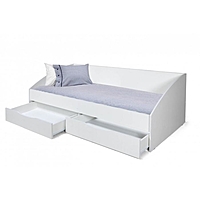 Кровать одинарная «Фея 3», 90 × 200 см,симметричная, белый