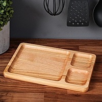 Блюдо-доска для подачи и нарезки "Бир", 30 х 20 см, массив ясеня