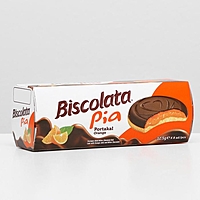 Печенье Biscolata Pia KEK c апельсиновой начинкой покрытой темным шоколадом, 100г