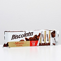 Вафли Biscolata Minis в  молочном шоколаде с ореховым кремом, 117г