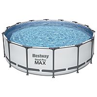 Бассейн каркасный Steel Pro Max, 427 х 122, фильтр-насос (220-240В), лестница, тент, 5612Х Bestway