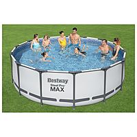 Бассейн каркасный Steel Pro Max, 427 х 122, фильтр-насос (220-240В), лестница, тент, 5612Х Bestway