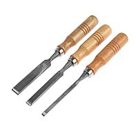 Набор стамесок LOM, деревянная рукоятка, 6-12-18 мм