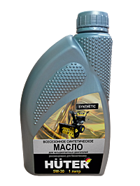Масло моторное 5W-30 синтетическое для четырёхтактных двигателей, для техники Huter, 1л.