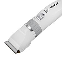 Машинка для стрижки Centek CT-2106, 5 Вт, 4 насадки, USB зарядка, белая