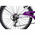 Велосипед 24" NOVATRACK Butterfly 2019 24SH6V.BUTTERFLY.13VL9, рама 13", белый/фиолетовый