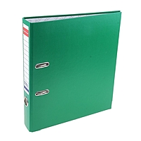 Папка-регистратор А4, 50мм "Стандарт", собранный, зеленый, этикетка на корешке, металлический кант, картон 2мм, вместимость 350 листов