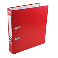 Папка-регистратор А4, 50мм "Стандарт", собранный, красный, этикетка на корешке, металлический кант, картон 2мм, вместимость 350 листов