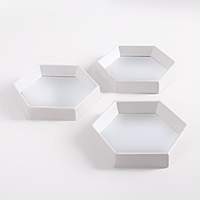 Набор настенных зеркал, с увеличением, зеркальная поверхность 13 × 11, цвет белый