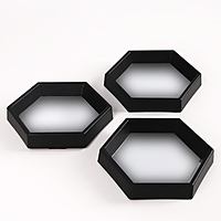 Набор настенных зеркал, с увеличением, зеркальная поверхность 13 × 11, цвет чёрный